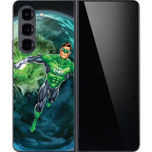 DC Comics Green Lantern Action Pose in Space Galaxy Z Fold5 5G Skin